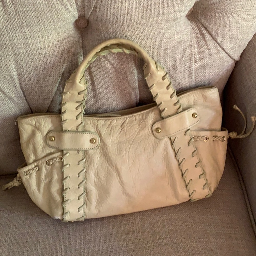 Kooba cream leather tote